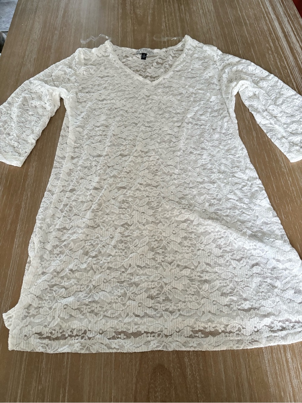 Delicate White Lace Slip Cover - Women's Intimates